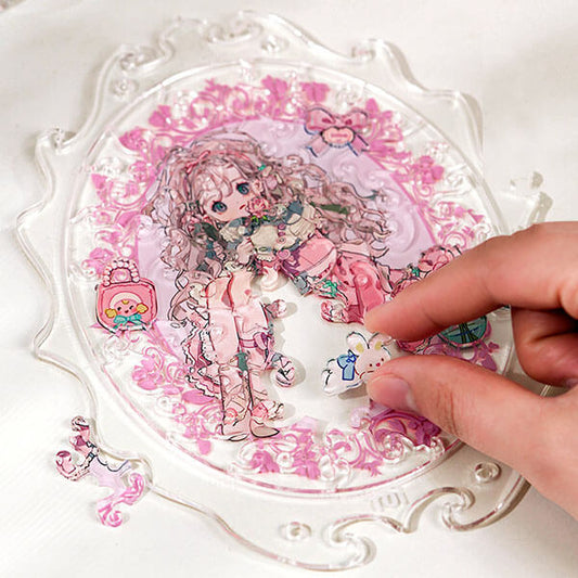 Flower Genie in the Mirror Creative Acrylic Jigsaw Puzzle