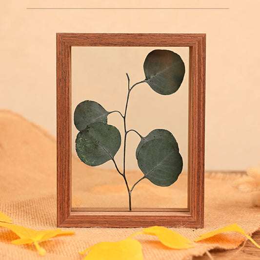 Photo Frame Specimen Frame Wood Double-sided Glass