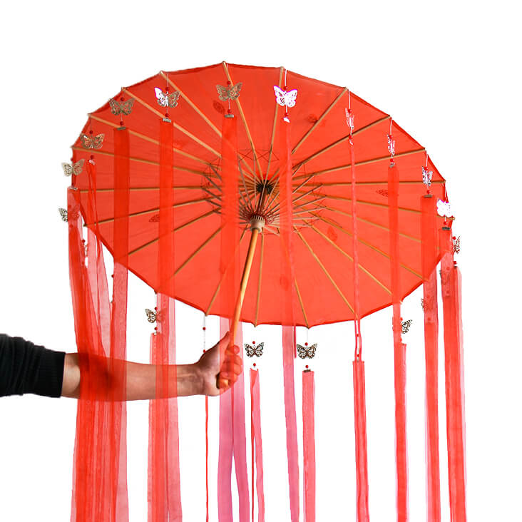 TGCF Hua Cheng Cosplay Umbrella with Silver Butterflies