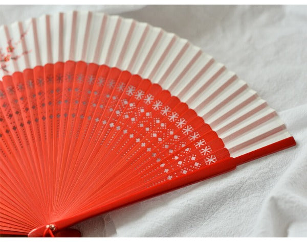 Hand Folding Fan Ancient Style Hand-painted Plum Blossoms