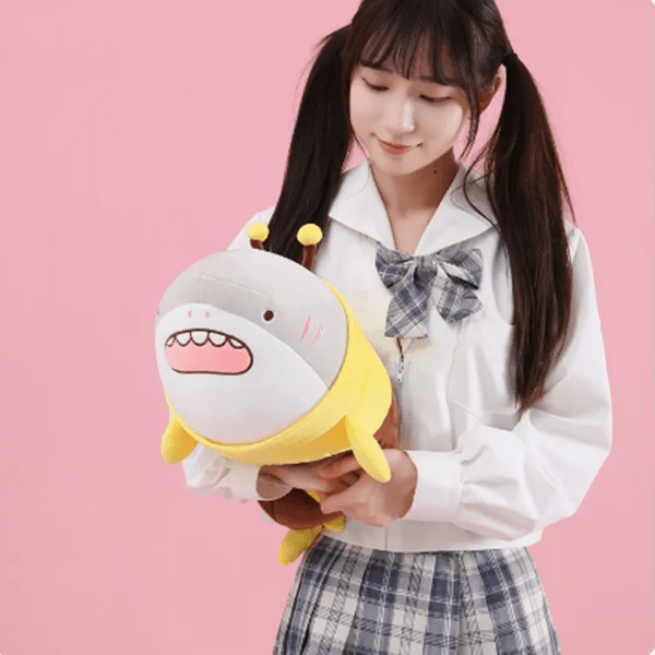 Strange Shark Bee Fit Sand Sculpture Plush Toy Pillow