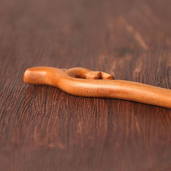 Chinese Antique Handmade Wooden Hairpin