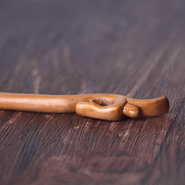 Chinese Antique Handmade Wooden Hairpin