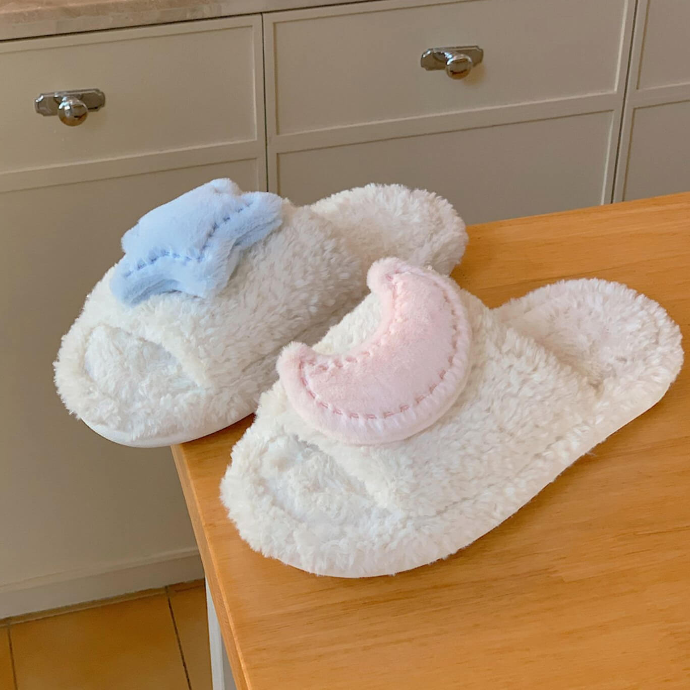 Cute Star Moon SlippersCotton Slippers, shoes, SlippersNEW TOWN BAZAAR