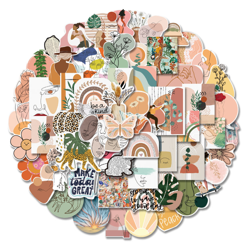 Die cut stickers-100pcsNEW TOWN BAZAAR