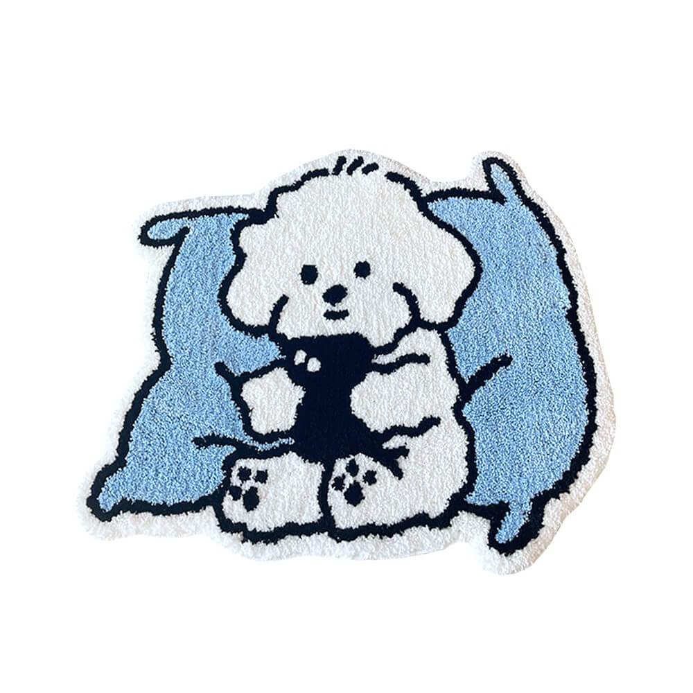 Floral Dog CW1006025CL Quilted Round Mat main image 0