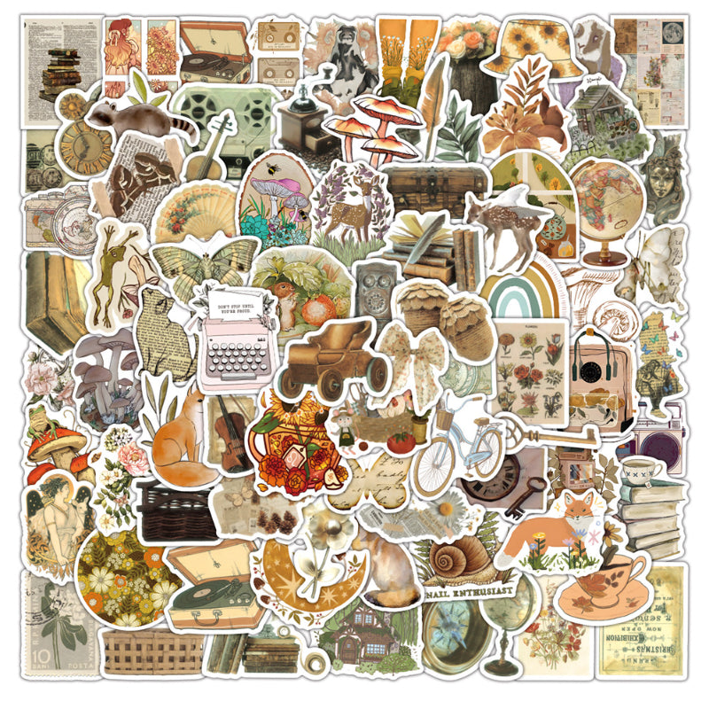 Die cut stickers-100pcsNEW TOWN BAZAAR