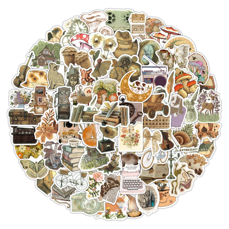 Die cut stickers-100pcsNEW TOWN BAZAAR