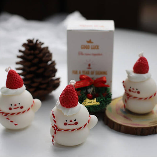 Christmas Snowman Candles