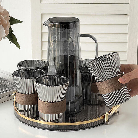 Glass Cup and Water Bottle Set