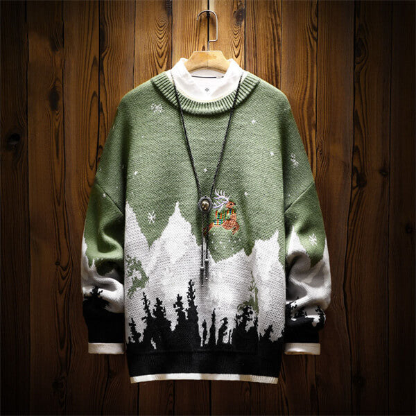 Snowy Holiday Scene Sweater