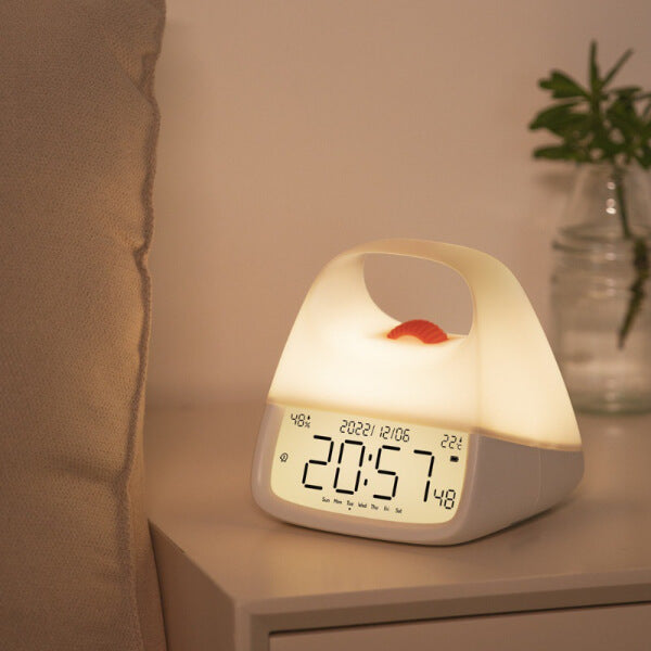 Luminous Night Clock Portable Night Light Alarm Clock