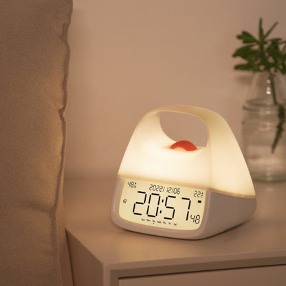 Luminous Night Clock Portable Night Light Alarm Clock