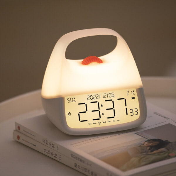 Luminous Night Clock Portable Night Light Alarm Clock