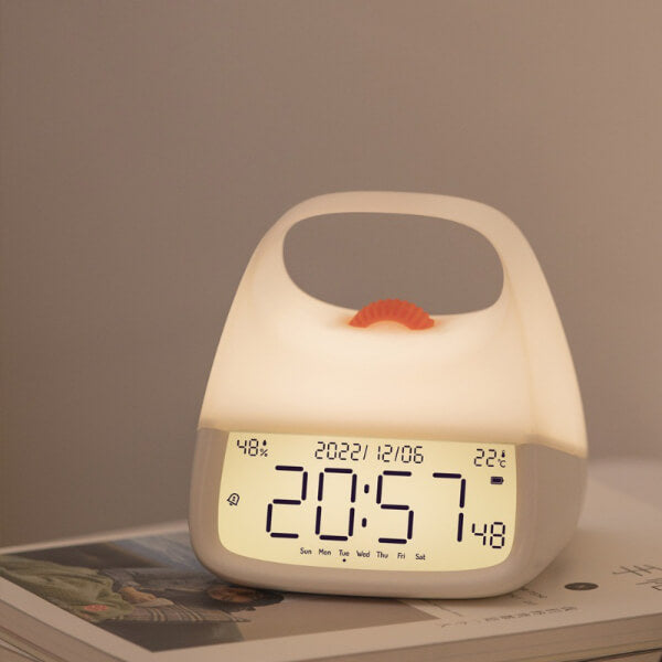 Luminous Night Clock Portable Night Light Alarm Clock