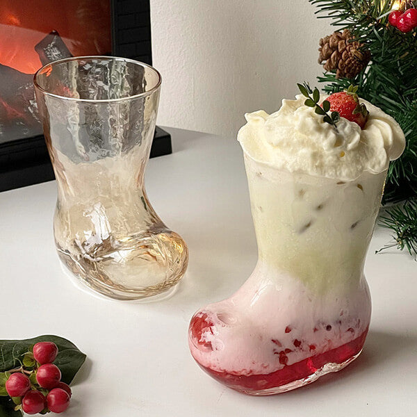 Clear Glass Boot Mug