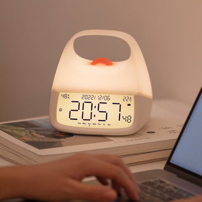 Luminous Night Clock Portable Night Light Alarm Clock