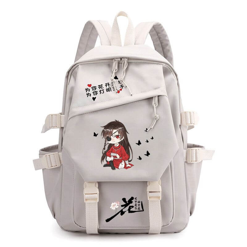 TGCF Heaven Official's Blessing beige backpack with Hua Cheng individual character design
