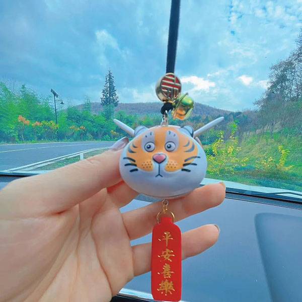 Animal Shaped Car Pendant - Panda Tiger