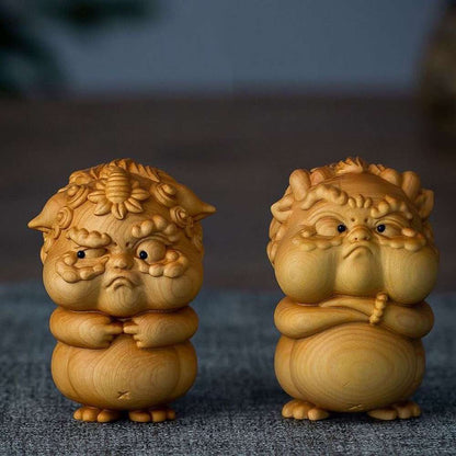 Auspicious Pi Xiu Premium Wood Art Craft