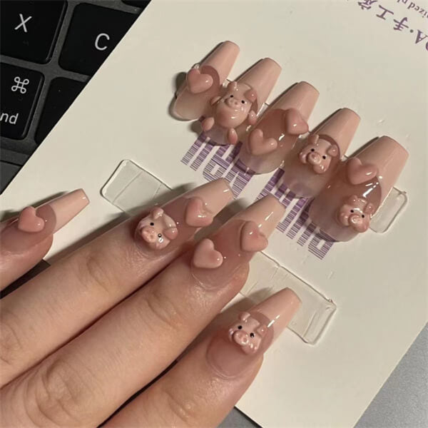 Adorable Piggy Nail Art Kit - Get Creative with Our Cute Nail Decor Set