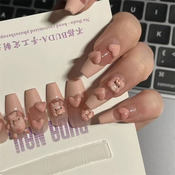 Adorable Piggy Nail Art Kit - Get Creative with Our Cute Nail Decor Set