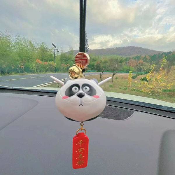 Animal Shaped Car Pendant - Panda Tiger