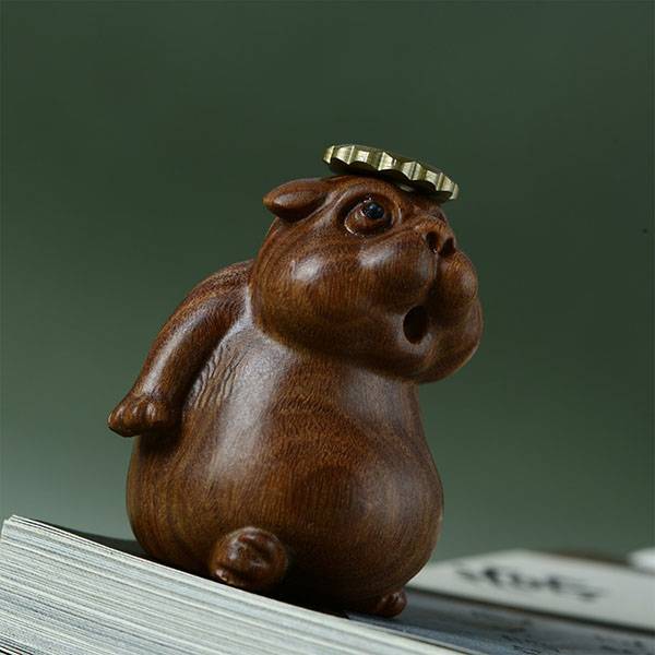Handmade Wooden Cow Shaped Incense Holder
