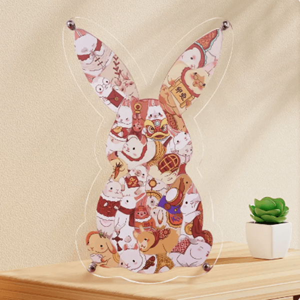 Chinese Zodiac Rabbit Acrylic Puzzle