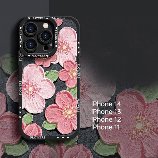 Étui de téléphone portable de style peinture à l'huile pour la série iPhone