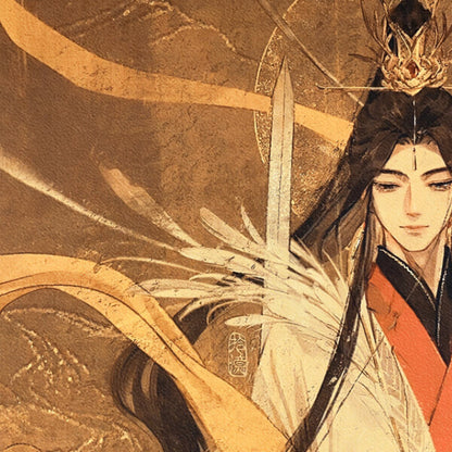 Exquisite Xie Lian Artwork: Traditional Silk Scroll from 'Heaven Official's Blessing'