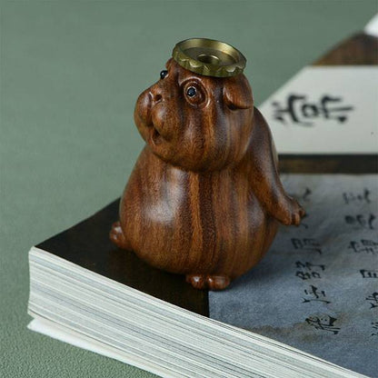Handmade Wooden Cow Shaped Incense Holder