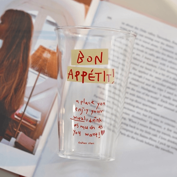 Bon Appetit Glass Tumbler Glass NEW TOWN BAZAAR