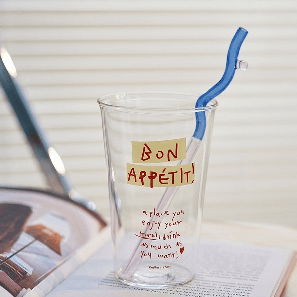 Bon Appetit Glass Tumbler Glass NEW TOWN BAZAAR