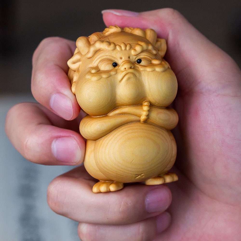 Auspicious Pi Xiu Premium Wood Art Craft