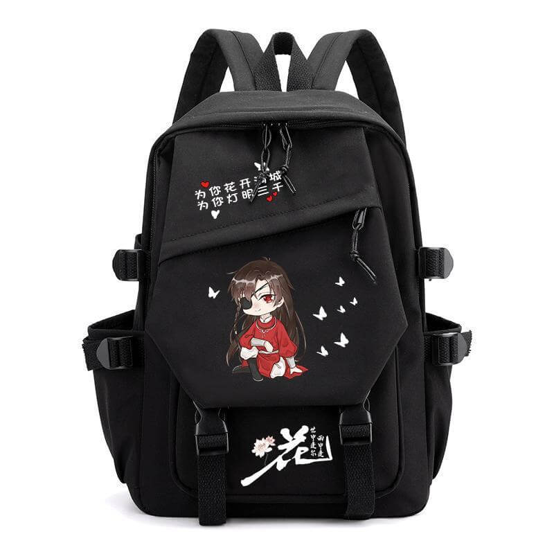 TGCF Heaven Official's Blessing black backpack with Hua Cheng individual character design
