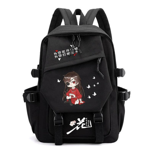 TGCF Heaven Official's Blessing black backpack with Hua Cheng individual character design
