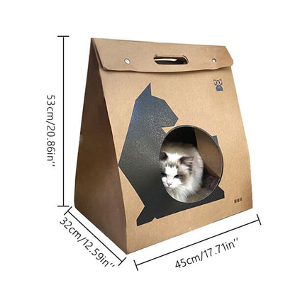 Cat Nest with Integrated Scratcher