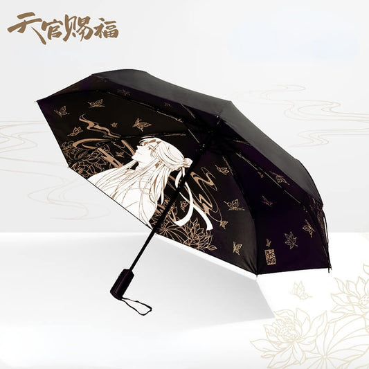Heaven Official's Blessing Comic Characters Foldable Umbrella - Semi-Automatic, 21-inch, Three-Fold Design, Multiple Colors