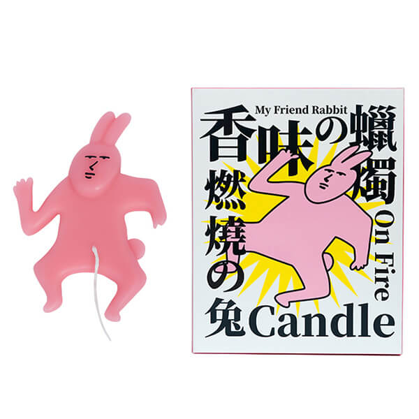 Laugh Therapy: Pink Bunny-shaped Novelty Candle with a Twist