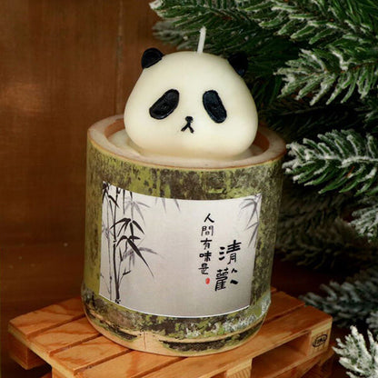 Soy Wax Panda Sculpture
