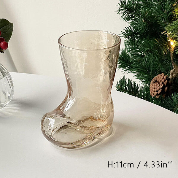 Amber Glass Christmas Cup
