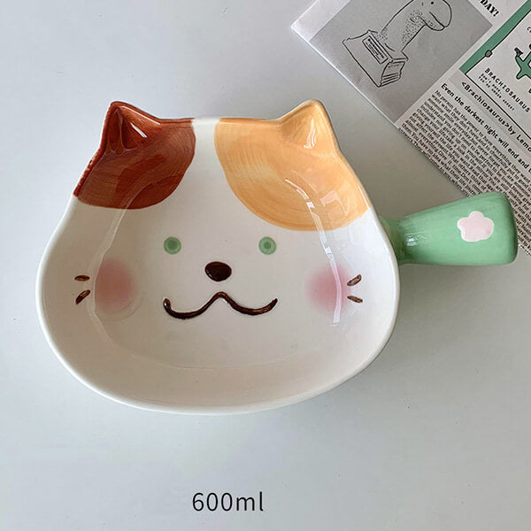 Cat-Themed Ceramic Bowl