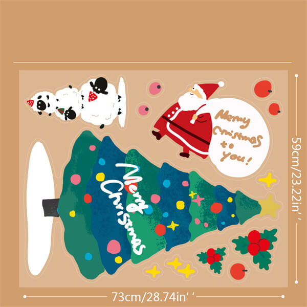 Festive Glass Cling Decor