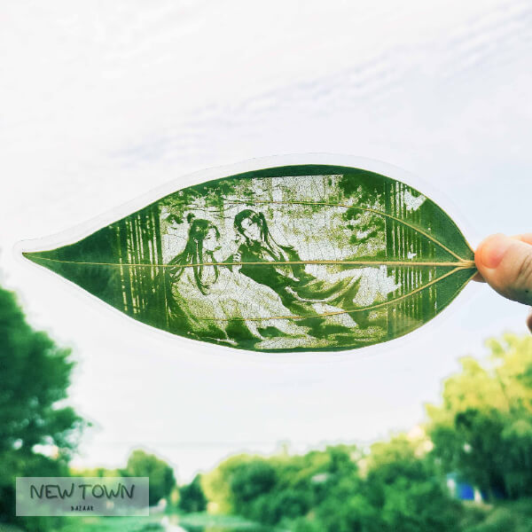 Décoration artistique en forme de feuille de bénédiction du ciel officiel