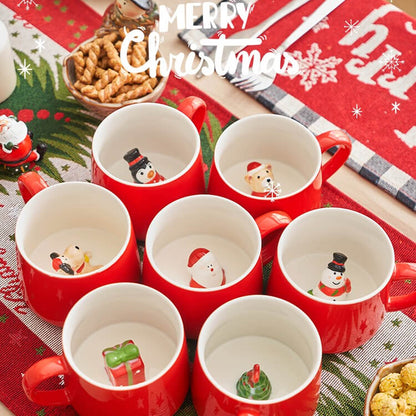 Christmas Red Decoration Gift MugsChristmasNEW TOWN BAZAAR