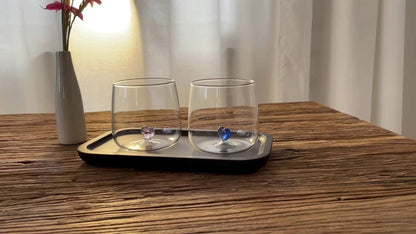 Simple Heart Glass Couple CupsHOME CUPS & MUGSNEW TOWN BAZAAR