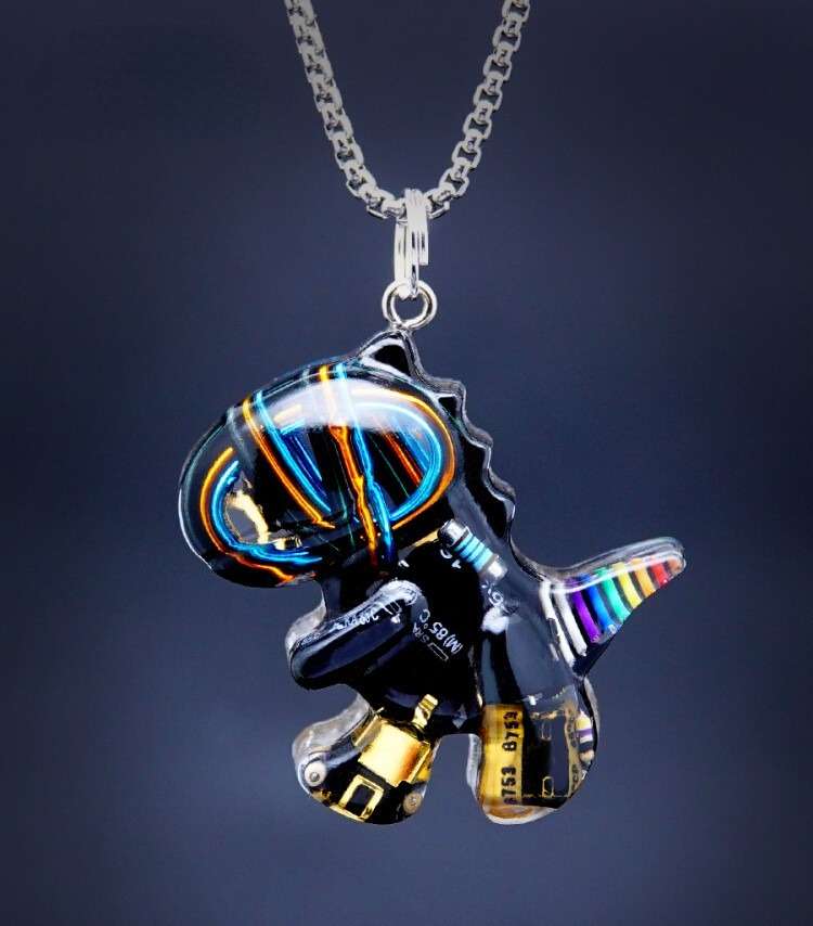 Cyberpunk Dinosaur NecklaceJewelry, necklaceNEW TOWN BAZAAR