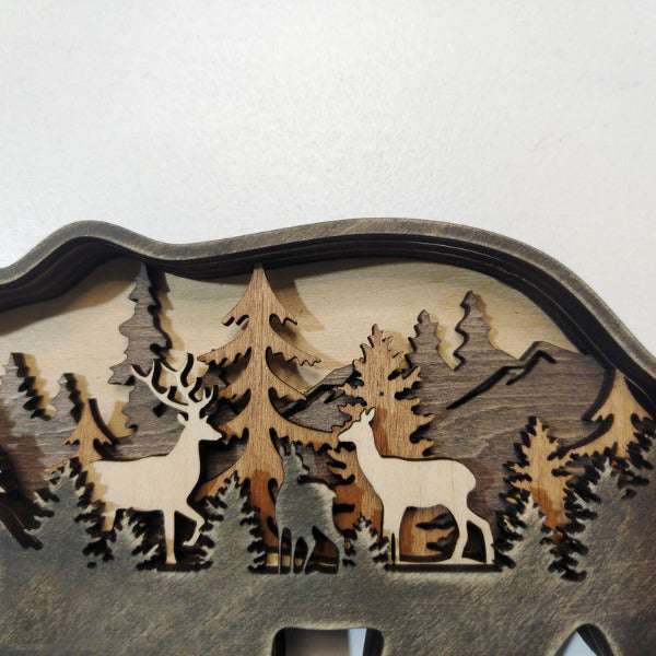 Nature-Inspired Wooden Carved Animal Indoor Wilderness Decor 