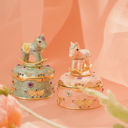 Vintage Pony Enamel Jewelry BoxJewelry, Jewelry BoxNEW TOWN BAZAAR